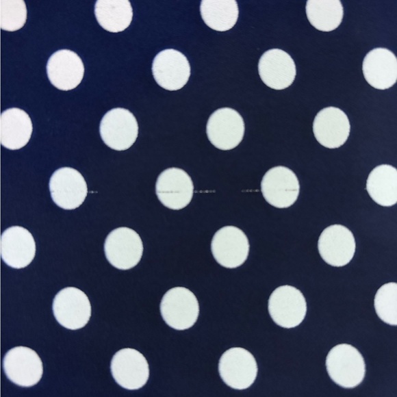 Talbots Navy and White Polka Dot V-Neck Blouse - Picture 10 of 10
